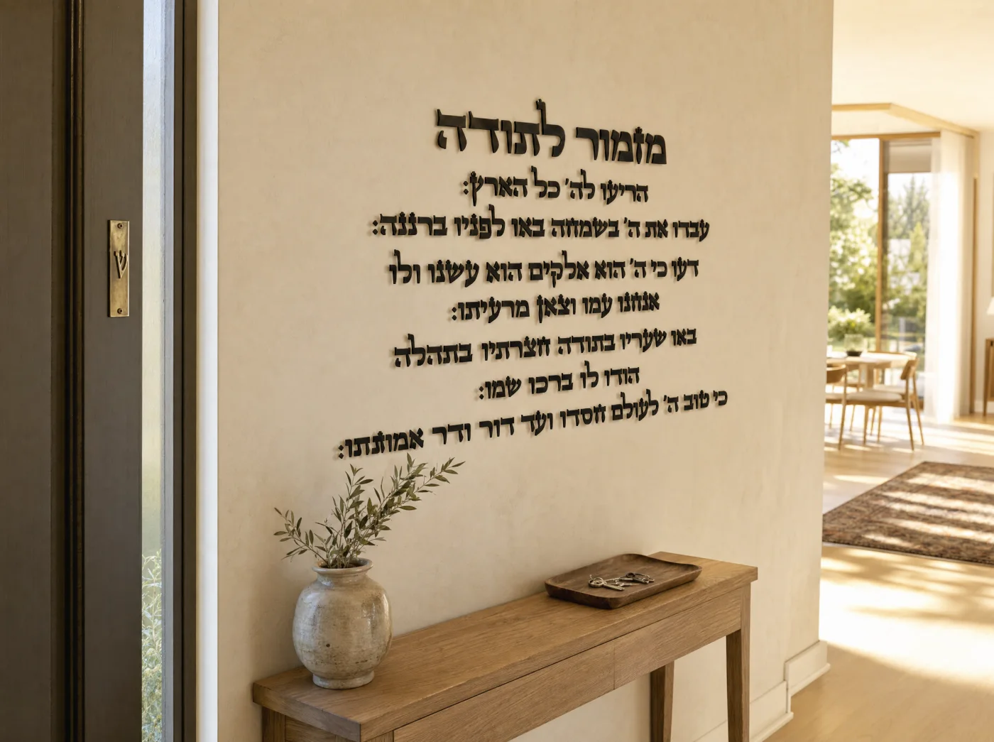 מזמור לתודה בכניסה לבית